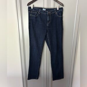 Liz Claiborne classic fit straight dark wash jeans 14